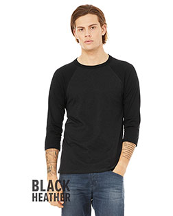 Bella + Canvas 3200 Men Bella 3200   3/4-Sleeve Baseball T-Shirt