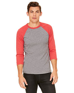 Bella + Canvas 3200 Men Bella 3200  3/4-Sleeve Baseball T-Shirt