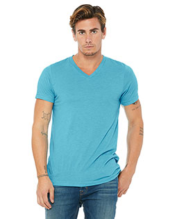 Bella + Canvas 3415C Men Unisex Triblend V-Neck T-Shirt at BigNTallApparel