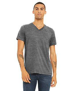 Bella + Canvas 3655C Men Unisex Textured Jersey V-Neck T-Shirt