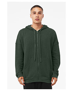 Bella + Canvas 3759 Men Unisex Sponge Fleece DTM Full-Zip Hooded Sweatshirt In Big & Tall Sizes