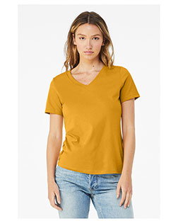 Bella + Canvas 6405 Women’s Relaxed Jersey V-Neck Tee at BigNTallApparel