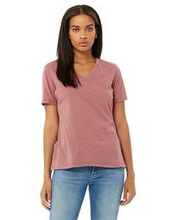 Bella + Canvas 6405CVC Women's Relaxed Heather CVC V-Neck Tee In Big & Tall Sizes