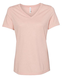 Bella + Canvas 6405CVC Women's Relaxed Heather CVC V-Neck Tee In Big & Tall Sizes