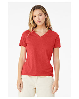 Bella + Canvas 6405CVC Ladies' Relaxed Heather CVC Jersey V-Neck T-Shirt