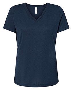 Bella + Canvas 6415  Women's Relaxed Triblend Short Sleeve V-Neck Tee