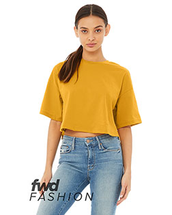 Bella + Canvas 6482  Women's Jersey Crop Tee at BignTallApparel