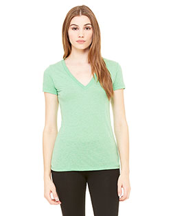 Bella + Canvas 8435 Women Bella 8435  Triblend Short-Sleeve Deep V-Neck T-Shirt