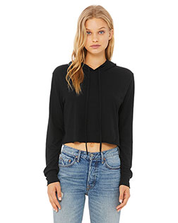 Bella + Canvas 8512 Ladies' Cropped Long Sleeve Hoodie T-Shirt