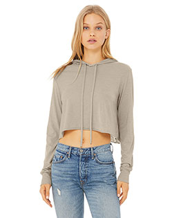 Bella + Canvas 8512 Ladies' Cropped Long Sleeve Hoodie T-Shirt