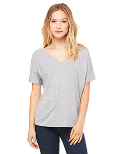 Bella + Canvas 8815 Women Bella 8815  Flowy Simple V-Neck T-Shirt