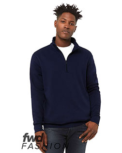 Bella + Canvas 3740 FWD Fashion Unisex Quarter Zip Pullover Fleece at BigNTallApparel