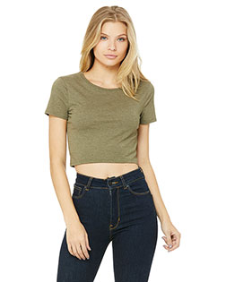 Bella 6681 Women Poly-Cotton Crop T-Shirt at BigNTallApparel