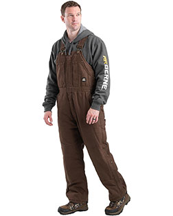 Berne B377 Men's Heartland Insulated Washed Duck Bib Overall