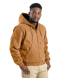 Berne HJ375T Men's Tall Heartland Washed Cotton Duck Hooded Jacket