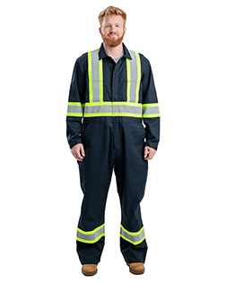 Berne HVC250 Men's Safety Striped Unlined Coverall