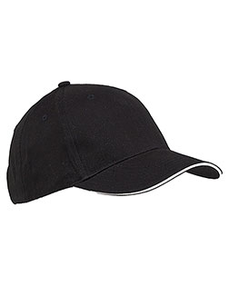 Big Accessories BX004 Men 6-Panel Twill Sandwich Baseball Cap