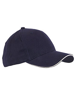 Big Accessories BX004 Men 6-Panel Twill Sandwich Baseball Cap