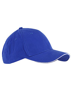 Big Accessories BX004 Men 6-Panel Twill Sandwich Baseball Cap