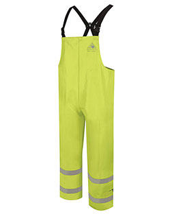 Bulwark BXN6 Hi-Visibility Flame-Resitant Rain Bib Overall - 13 oz.
