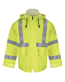 Bulwark JXN4 Hi-Visibility Flame-Resistant Rain Jacket In Big & Tall Sizes Bulwark JXN4 Hi-Visibility Flame-Resistant Rain Jacket In Big & Tall Sizes