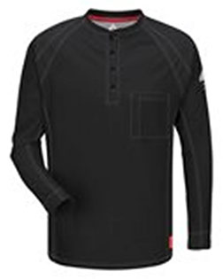 Bulwark QT20L Long Sleeve Henley Long Sizes