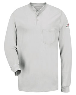 Bulwark SEL2L Long Sleeve Tagless Henley Shirt - Long Sizes