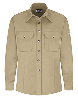 Bulwark SLU3 Women's Dress Uniform Shirt - EXCEL FR® ComforTouch In Big & Tall Sizes