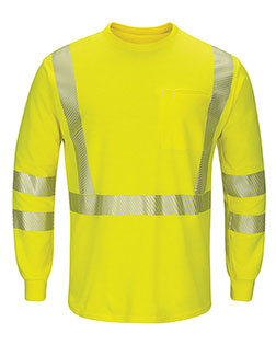 Bulwark SMK8L Hi-Visibility Lightweight Long Sleeve T-Shirt - Long Sizes
