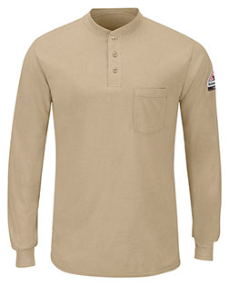 Bulwark SML8L Long Sleeve Henley - Long Sizes