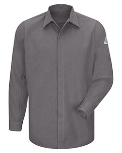 Bulwark SMS2 Concealed-Gripper Pocketless Long Sleeve Shirt - CoolTouch® 2 In Big & Tall Sizes