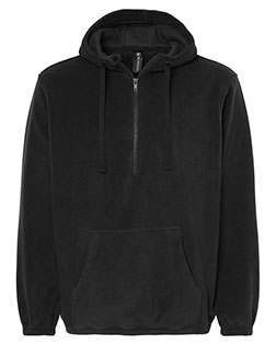 Burnside 3600  Polar Fleece Quarter-Zip Hooded Pullover at BignTallApparel