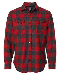 Burnside 8219  Snap Front Long Sleeve Plaid Flannel Shirt