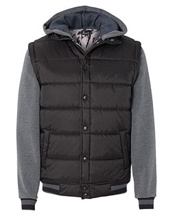 Burnside 8701  Nylon Vest with Fleece Sleeves
