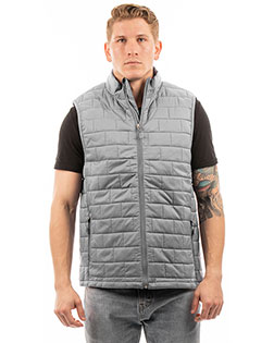 Burnside 8703BU Adult Box Quilted Puffer Vest at BigNTallApparel