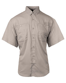 Burnside B2297 Men's Functional Short-Sleeve Fishing Shirt at BigNTallApparel