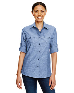Burnside B5255 Ladies' Chambray Woven Shirt at BigNTallApparel