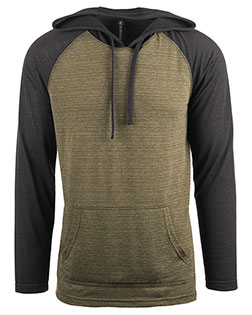 Burnside B8127  Adult Raglan Sleeve Striped Jersey Hooded T-Shirt