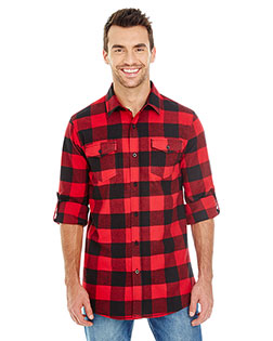 Burnside B8210 Men's Plaid Flannel Shirt