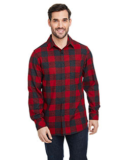 Burnside B8212 Men Woven Plaid Flannel With Biased Pocket