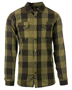 Burnside B8219  Men's Snap-Front Flannel Shirt