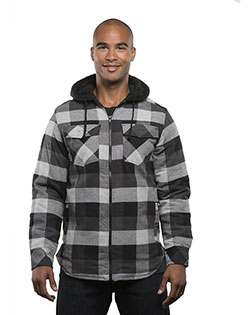 Burnside B8620 Men's Hooded Flannel Jacket at Bigntall Apparel