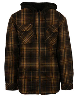 Burnside B8620  Men's Hooded Flannel Jacket