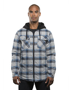 Burnside B8620 Men's Hooded Flannel Jacket at BigNTallApparel