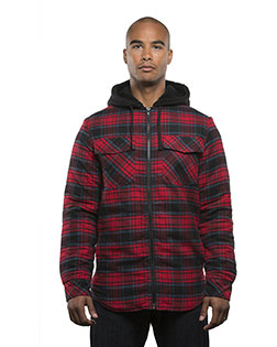 Burnside B8620  Men's Hooded Flannel Jacket