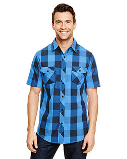 Burnside B9203 Men's Buffalo Plaid Woven Shirt at BigNTallApparel