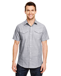 Burnside B9247 Men's Textured Woven Shirt at BigNTallApparel