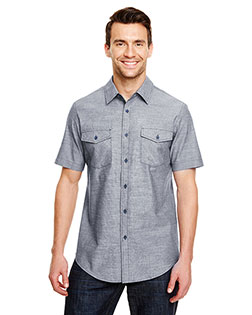 Burnside B9255 Men's Chambray Woven Shirt at BigNTallApparel