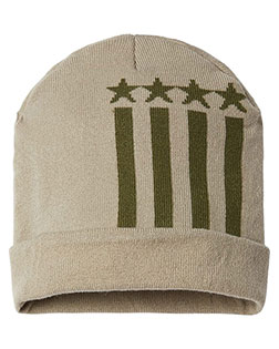 CAP AMERICA RK12 USA-Made Patriotic Cuffed Beanie