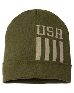 CAP AMERICA RK12  USA-Made Patriotic Cuffed Beanie